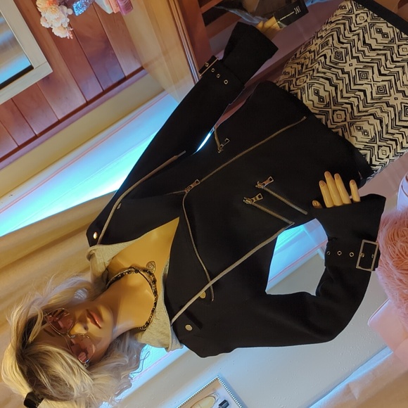 INC Moto Jacket With Hoodie - Picture 2 of 9